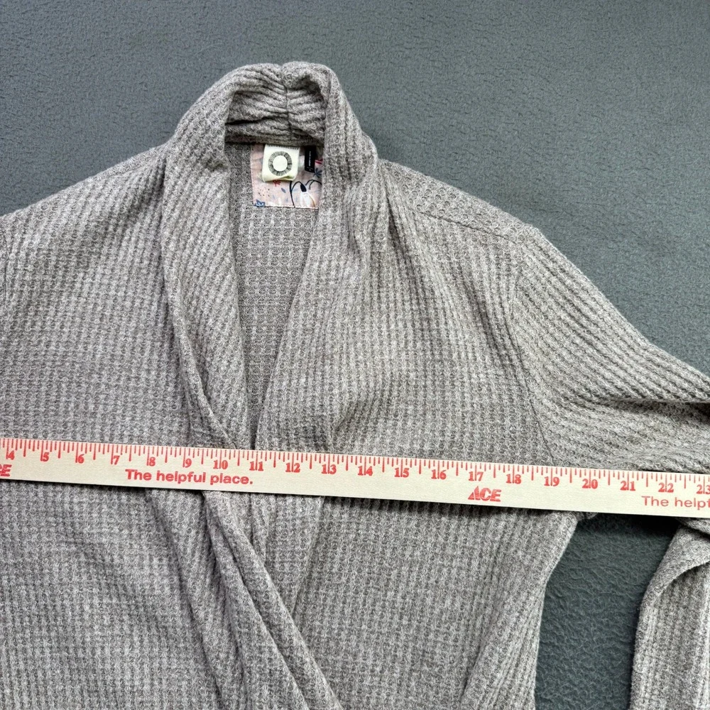 Akemi Kin Sweater Women S Anthropologie Taupe Marled Knit Surplice Wrap Cardigan